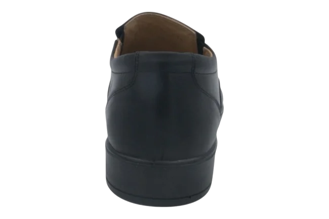 Esse Comfort Men's Leather Lightweight Moc Toe Slip-On - Black - view 2