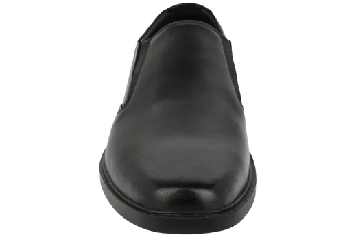 Esse Comfort Men's Leather Cushioned Plain Toe Slip-On - Black - view 2