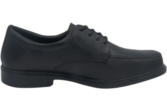 Benelaccio Boys' Leather Moc Toe Lace-Up Dress Shoes - Black - view 2