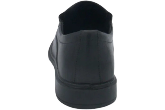 Benelaccio Boys' Leather Moc Toe Slip-On Dress Shoes - Black - view 5